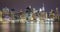 Panoramic picture of Manhattan at night, New York.