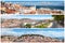 Panoramic Picture Mosaic collage of Lisbon city viewpoints - Mi