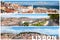 Panoramic Picture Mosaic collage of Lisbon city viewpoints - Mi