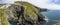 Panoramic picture of pedastrian bridge to Mizen Head lighthouse