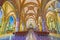 Panoramic prayer hall of San Lorenzo Cathedral, on March 14 in Lugano, Switzerland