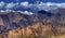 Panoramic Rocky landscape of Leh City , Ladakh, Jammu and Kashmir, India