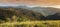 Panoramic Rocky Mountain Peak View at Sunset Vail Colorado