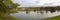 Panoramic romantic view of Inverleith Park, Edinburgh, Scotland