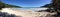 Panoramic sabah island resort beach scenery