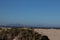 Panoramic sandy landscape in Corralejo Natural Park in  Fuerteventura, Canary Island, Spain