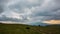 Panoramic scene in La Cerdanya, Pyrenees, Spain