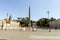 Panoramic Sceneries of The Piazza del Popolo (People’s Square) in Rome, Italy.