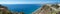 Panoramic scenic view of mediterranean sicilian coastal landscape