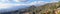 Panoramic scenic view of Mediterranean Sicilian mountains landscape