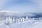 Panoramic scenic view from top of mountain landscapes winter val