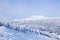 Panoramic scenic view from top of mountain landscapes winter val