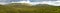 Panoramic scottish landscape with moorland and mountains in High