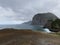 Panoramic seascape view from Miradouro do Guindaste viewpoint, located in Faial