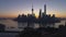 Panoramic Shanghai Skyline at Dawn. Lujiazui District and Huangpu River. China. Aerial View