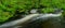 Panoramic Shoot of Stream Flowing Through The Forest