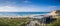 Panoramic shot of a beach at Paredes da Vitoria in Alcobaca, Portugal