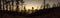 Panoramic shot of a beautiful sunset from Gran Canaria