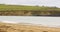 Panoramic shot of calm deserted beach