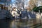 Panoramic shot of The Fountain of the Twelve Months at Valentino Park, Turin, Italy