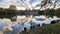 Panoramic shot of the Lake Genval located in Walloon Brabant, Belgium on a beautiful day