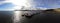 Panoramic shot of a mesmerizing view of Llandudno Pier in North Wales, UK