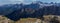 Panoramic shot of the mountain Cadini di Misurina in the Italian Alps