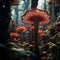 A panoramic shot of a Rafflesia (Rafflesia arnoldii), showcasing its massive and vibrant flower by AI generated