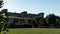 panoramic shot residential neighborhood with houses in a row