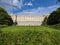 Panoramic shot of the Royal palace from Campo del Moro in Madrid, Spain