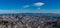 Panoramic shot of San Francisco Business District from Twin Peaks, California USA, March 30 2020