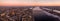 Panoramic shot of wonderful view of Riga, Latvia during a breathtaking sunset