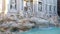 Panoramic Side view Trevi Fountain Rome