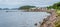 Panoramic sight of Shieldaig, village in Wester Ross in the Northwest Highlands of Scotland.