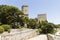 Panoramic Sights of Di Balio Towers Torri di Balio in Erice, Sicily, Italy.