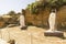 Panoramic Sights of Togati Marble Statues in Valley of Temples in Agrigento,Italy.