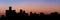 Panoramic Silhouette of the Detroit Skyline