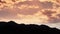 Panoramic of silhouette mountains in autumn,Altocumulus cloud in blue sky.