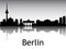 Panoramic Silhouette Skyline of Berlin Germany