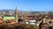 Panoramic skyline city view of Dublin, the capitol of Ireland