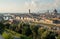 Panoramic Skyline of the historical city of Florence in Italy from Michelangelo piazza