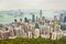 Panoramic Skyline of Hong Kong City seen from the Peak