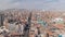 Panoramic skyline of Lima city from above with many buildings aerial timelapse. Lima, Peru