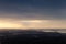 Panoramic skyline of Tallinn city at cloudy winter day