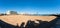 Panoramic skyline view of Arrecife city waterfront and beach, Lanzarote, Canary Islands Spain. Travel vacation concept.