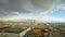 Panoramic skyline view of Naples city with Mount Vesuvius on the background