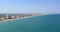 Panoramic Skyline View Of Peniscola City Beach Resort At Mediterranean Sea