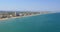 Panoramic Skyline View Of Peniscola City Beach Resort At Mediterranean Sea