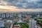 Panoramic skyscape views of around/nearby Petronas   twin tower at Central City Tower.