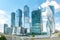 Panoramic Skyscrapers of Moscow City, Russia